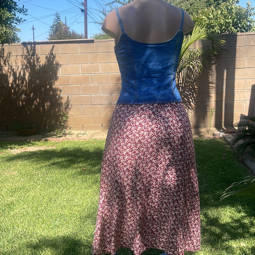 PARIS BLUES Originals, 💕  Vintage Denim Button-Up Corset Top sz 5 Womens DRESS - Picture 6 of 16